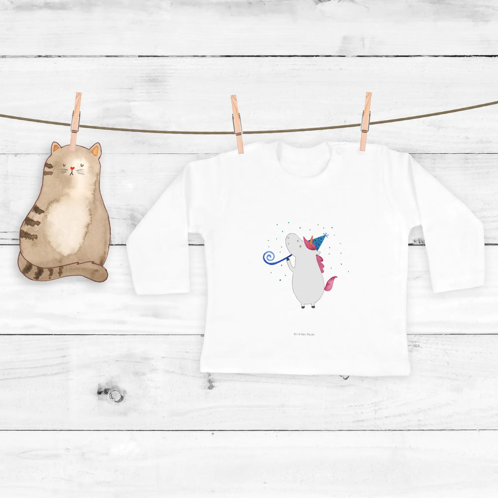 Baby Longsleeve Einhorn Party Mädchen, Jungen, Baby, Langarm, Bio, Kleidung, Einhorn, Einhörner, Einhorn Deko, Pegasus, Unicorn, Glitzer, Konfetti, Party, Geburtstag, Feier, Fest, Alkohol, Disco, Club