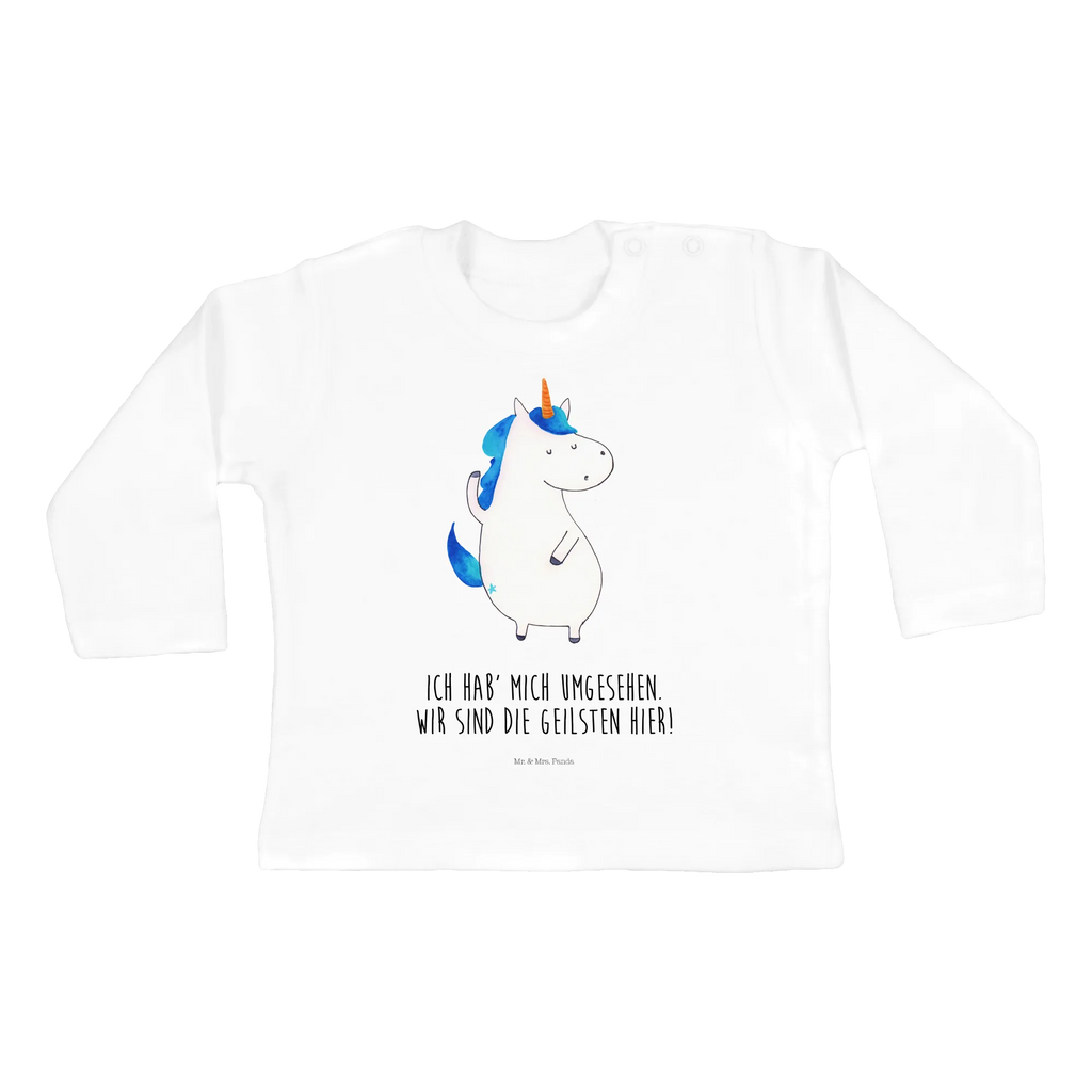 Baby Longsleeve Einhorn Mann Mädchen, Jungen, Baby, Langarm, Bio, Kleidung, Einhorn, Einhörner, Einhorn Deko, Pegasus, Unicorn, cool, Mann, Freundin, Familie, bester Freund, BFF, Party, hübsch, beste