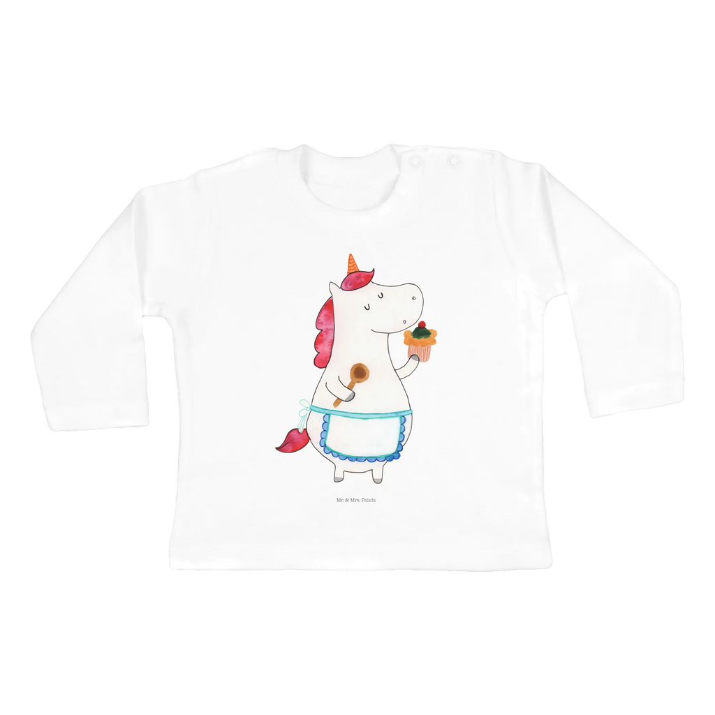 Baby Longsleeve Einhorn Küchenfee Mädchen, Jungen, Baby, Langarm, Bio, Kleidung, Einhorn, Einhörner, Einhorn Deko, Pegasus, Unicorn, backen, Muffin, Motivation, Träumer, träumen, Bäckerin, Hobbykoch, Koch, Torte, Kuchen