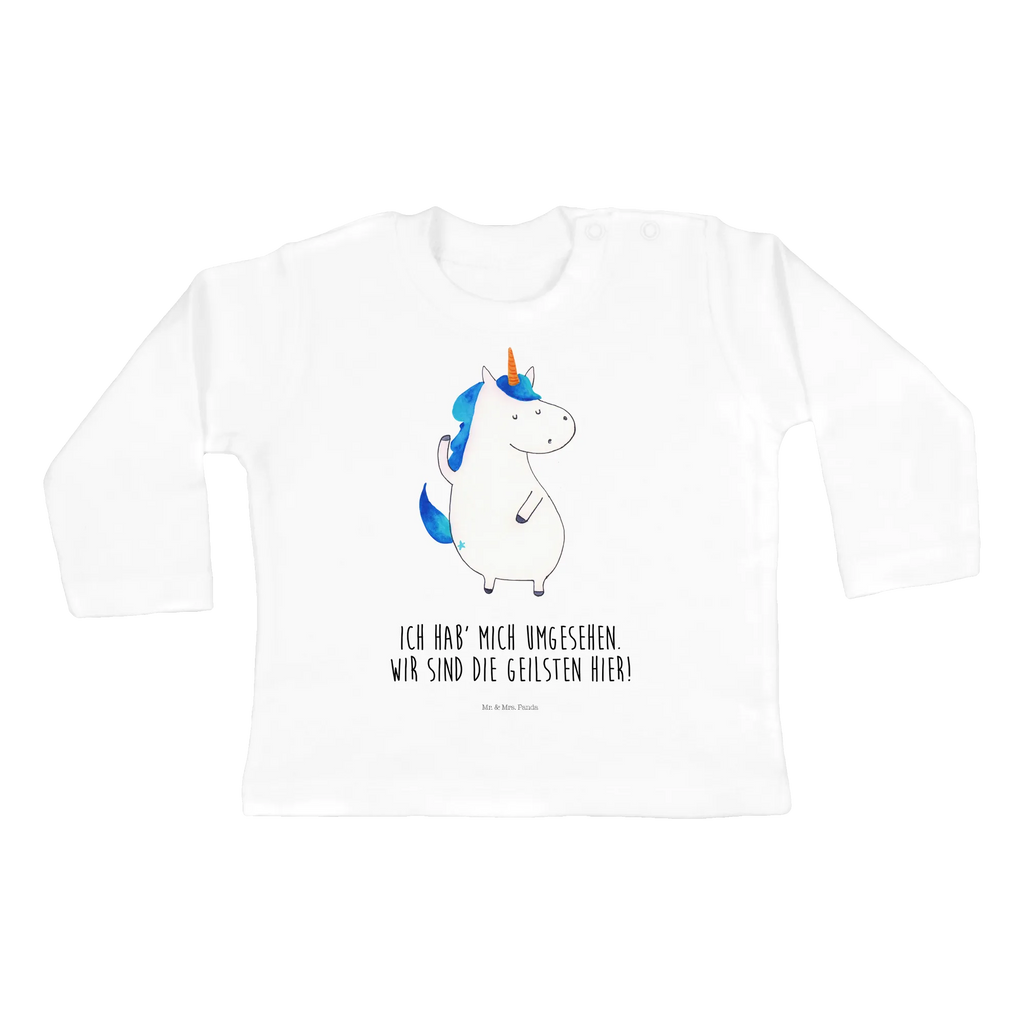 Baby Longsleeve Einhorn Mann Mädchen, Jungen, Baby, Langarm, Bio, Kleidung, Einhorn, Einhörner, Einhorn Deko, Pegasus, Unicorn, cool, Mann, Freundin, Familie, bester Freund, BFF, Party, hübsch, beste