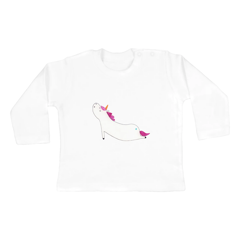 Baby Longsleeve Einhorn Yoga Mädchen, Jungen, Baby, Langarm, Bio, Kleidung, Einhorn, Einhörner, Einhorn Deko, Pegasus, Unicorn, Yoga, Namaste, Achtsamkeit, Entspannung, Joga, Yogamatte, Sport, lustig, witzig, süß