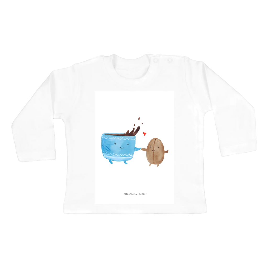 Baby Longsleeve Kaffee Bohne Mädchen, Jungen, Baby, Langarm, Bio, Kleidung, Tiermotive, Gute Laune, lustige Sprüche, Tiere, Kaffee, Kaffeebohne, Genuss, Zufriedenheit, Glück