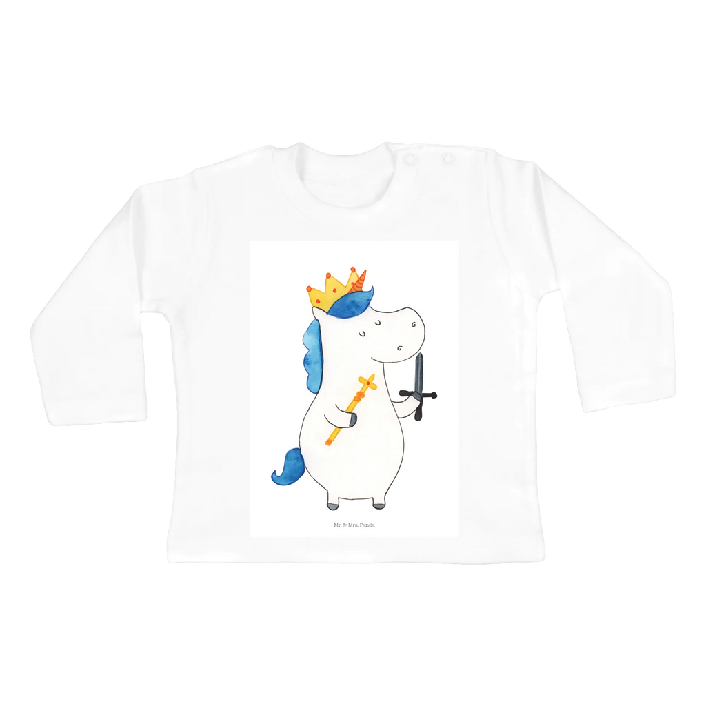 Baby Longsleeve Einhorn König mit Schwert Mädchen, Jungen, Baby, Langarm, Bio, Kleidung, Einhorn, Einhörner, Einhorn Deko, Pegasus, Unicorn, König, Ritter, Mittelalter