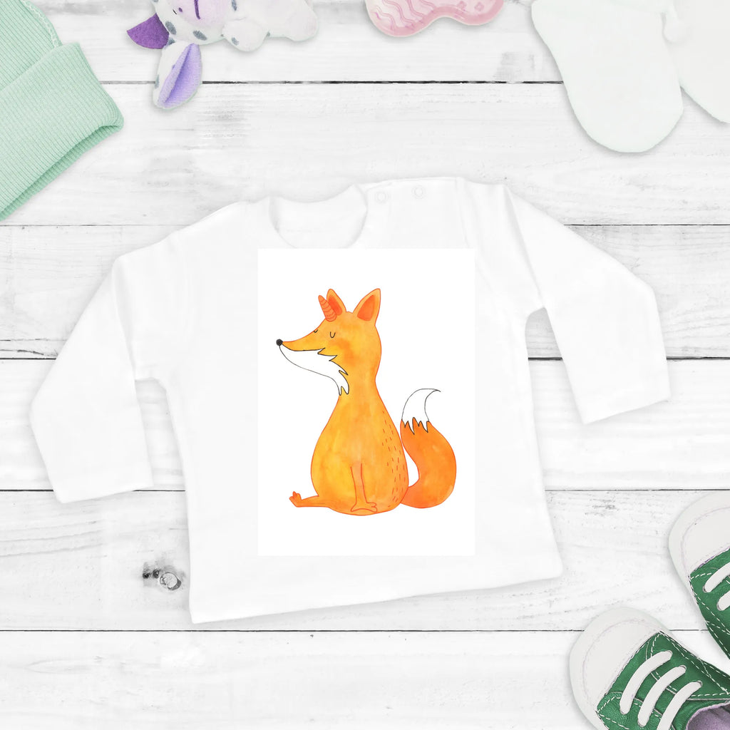 Baby Longsleeve Fuchshörnchen Wunsch Mädchen, Jungen, Baby, Langarm, Bio, Kleidung, Einhorn, Einhörner, Einhorn Deko, Pegasus, Unicorn, Fuchs, Unicorns, Fuchshörnchen, Fuchshorn, Foxycorn, Füchse