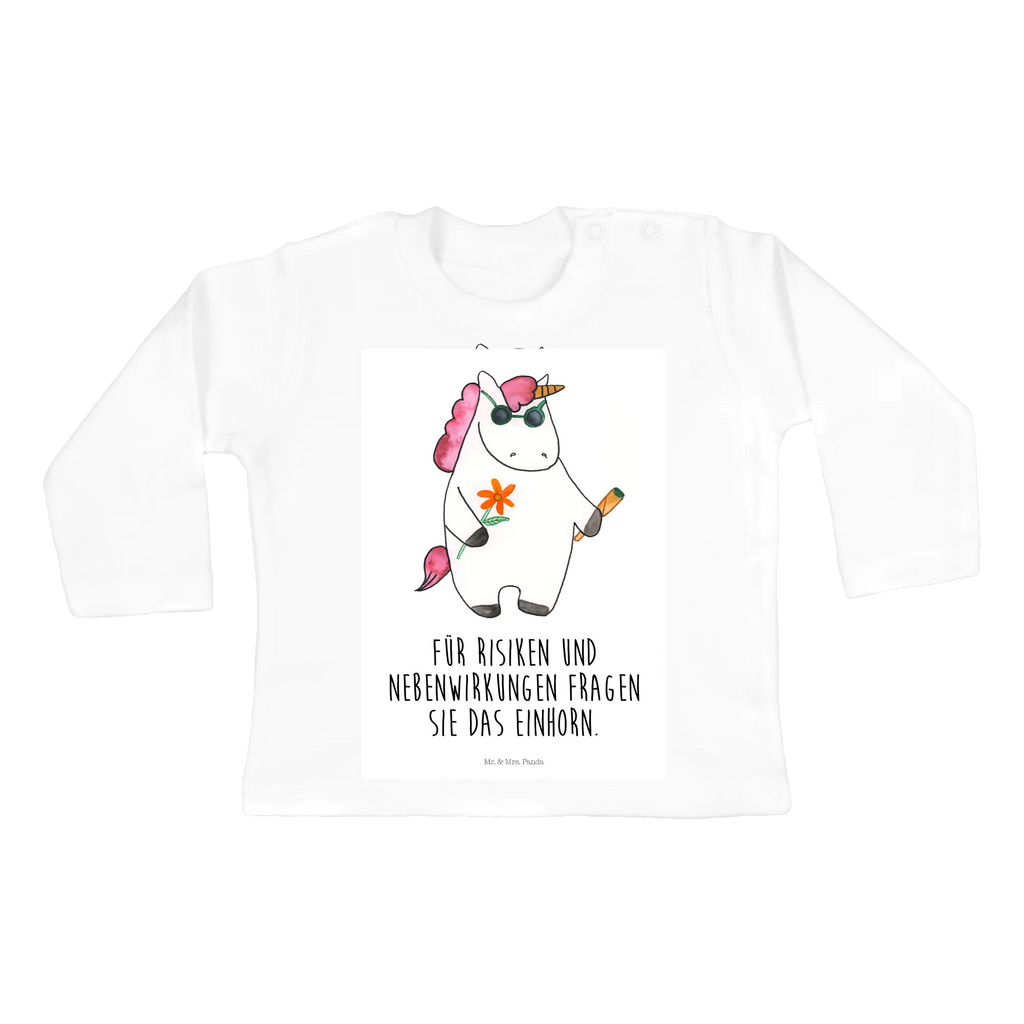 Baby Longsleeve Einhorn Woodstock Mädchen, Jungen, Baby, Langarm, Bio, Kleidung, Einhorn, Einhörner, Einhorn Deko, Pegasus, Unicorn, Kiffen, Joint, Zigarette, Alkohol, Party, Spaß. lustig, witzig, Woodstock