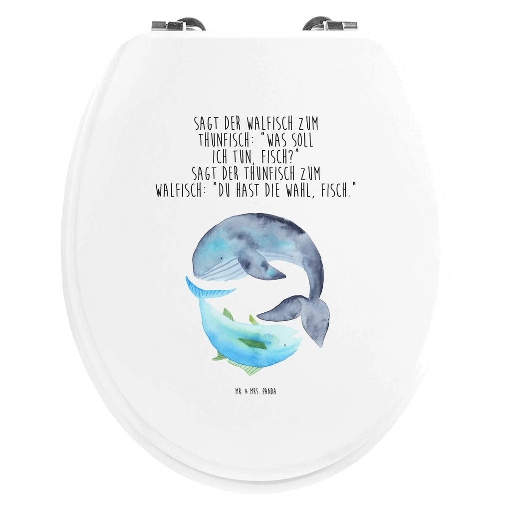 Motiv WC Sitz Walfisch Thunfisch Klobrille, Klodeckel, Toilettendeckel, WC-Sitz, Toilette, Tiermotive, Gute Laune, lustige Sprüche, Tiere, Wal, Wahl, Tunfisch, Wortwitz lustig, Spruch lustig, Flachwitz, Witz, Spruch des Tages, Flachwitz Geschenk