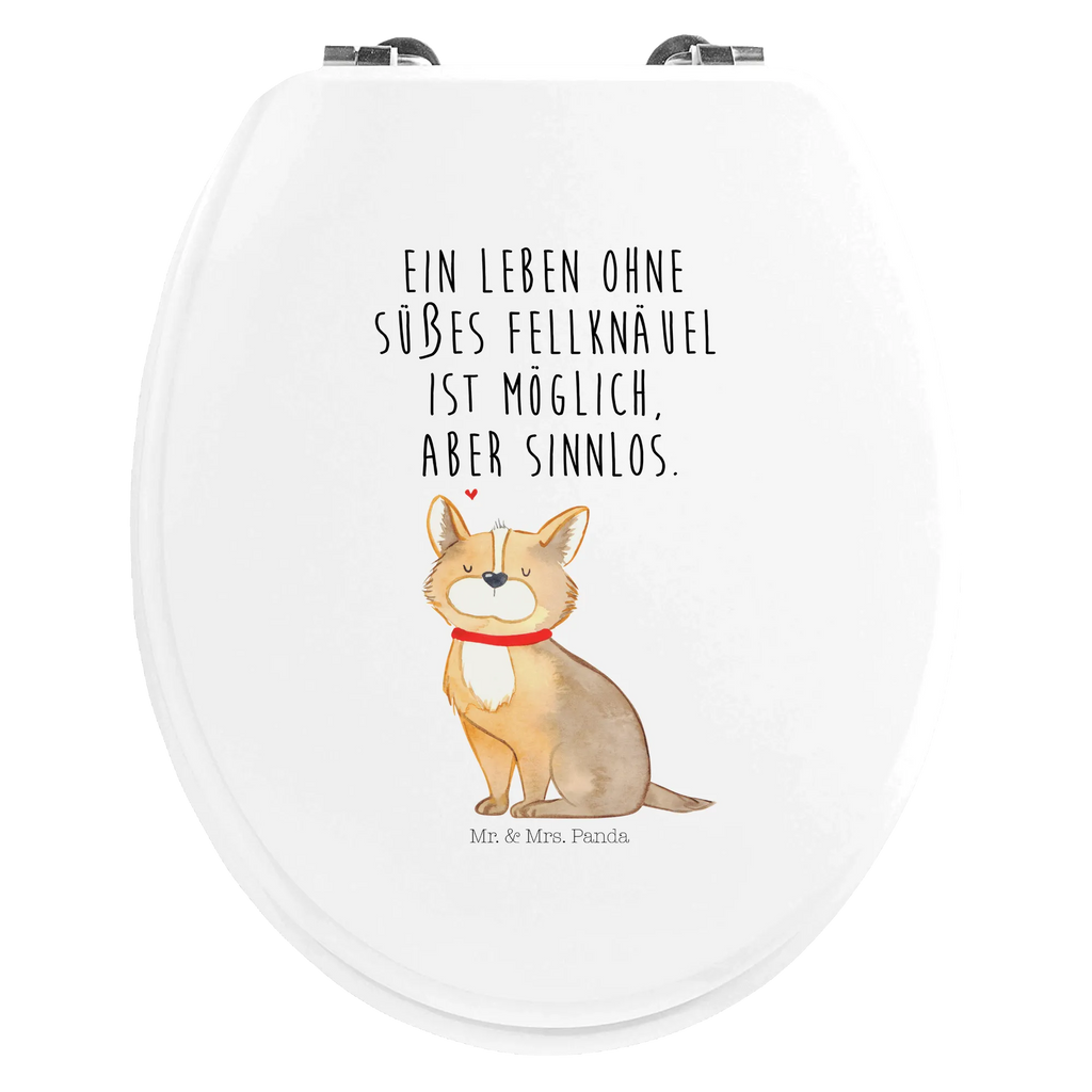 Motiv WC Sitz Hund Glück Klobrille, Klodeckel, Toilettendeckel, WC-Sitz, Toilette, Hund, Hundemotiv, Haustier, Hunderasse, Tierliebhaber, Hundebesitzer, Sprüche, Corgie, Hundeliebe, Spruch, Hundemama, Liebe