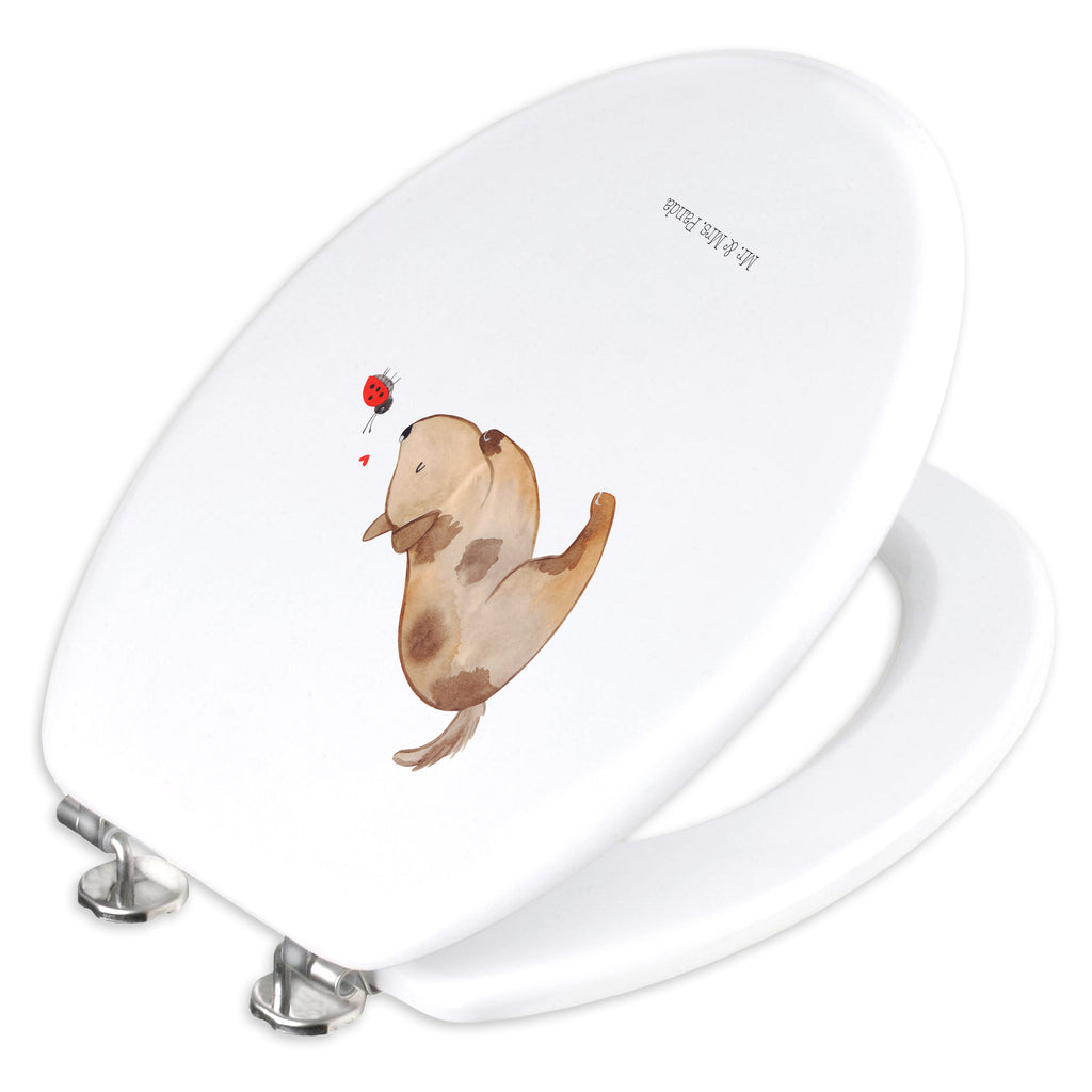 Motiv WC Sitz Hund Marienkäfer Klobrille, Klodeckel, Toilettendeckel, WC-Sitz, Toilette, Hund, Hundemotiv, Haustier, Hunderasse, Tierliebhaber, Hundebesitzer, Sprüche, Hunde, Hundespruch, Marienkäfer, Mischling, Mischlinghund