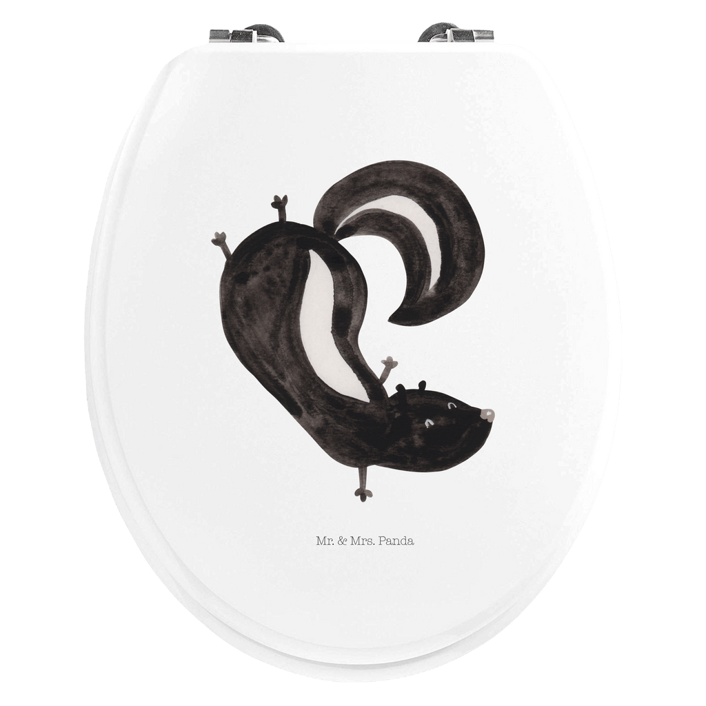 Motiv WC Sitz Stinktier Handstand Klobrille, Klodeckel, Toilettendeckel, WC-Sitz, Toilette, Stinktier, Skunk, Wildtier, Raubtier, Stinker, Stinki, Spielplatz, verpielt, Kind