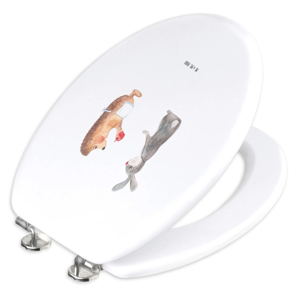 Motiv WC Sitz Hase Igel Klobrille, Klodeckel, Toilettendeckel, WC-Sitz, Toilette, Tiermotive, Gute Laune, lustige Sprüche, Tiere, Igel und Hase, Igel, Hase, Liebe Spruch, Liebeskummer Geschenk, Herzschmerz, Trösten, Trennungsschmerz, Spruch romantisch