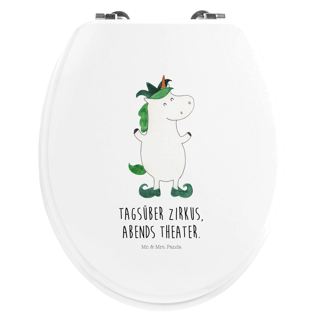 Motiv WC Sitz Einhorn Joker Klobrille, Klodeckel, Toilettendeckel, WC-Sitz, Toilette, Einhorn, Einhörner, Einhorn Deko, Pegasus, Unicorn, Hofnarr, Kasper, Gaukler, Mittelalter