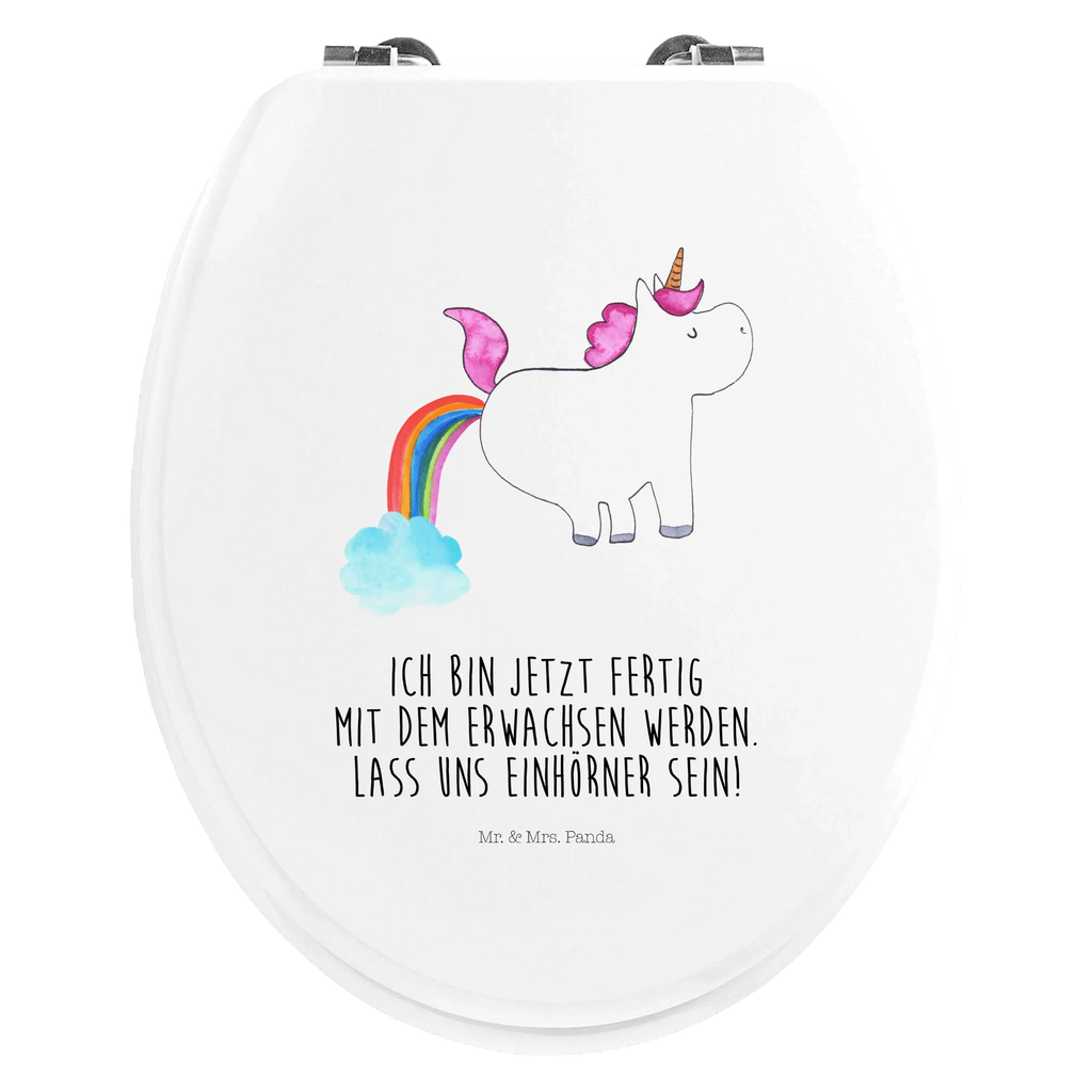 Motiv WC Sitz Einhorn Pupsen Klobrille, Klodeckel, Toilettendeckel, WC-Sitz, Toilette, Einhorn, Einhörner, Einhorn Deko, Pegasus, Unicorn, Pups, Regenbogen, Glitzer, Einhornpower, Erwachsenwerden, Spaß, lustig, Freundin