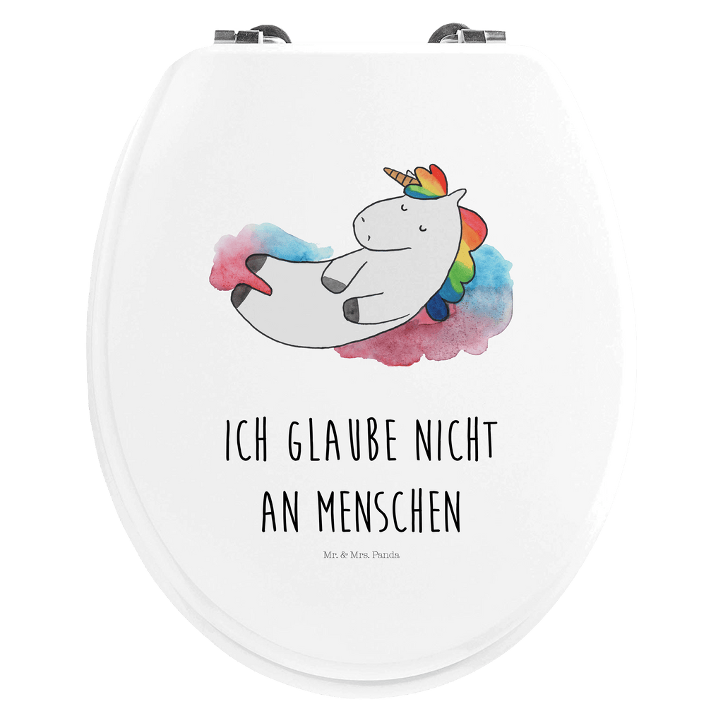 Motiv WC Sitz Einhorn Wolke 7 Klobrille, Klodeckel, Toilettendeckel, WC-Sitz, Toilette, Einhorn, Einhörner, Einhorn Deko, Pegasus, Unicorn, verliebt, Menschen, witzig, lustig, Geschenk, Glaube, Realität, Lächeln