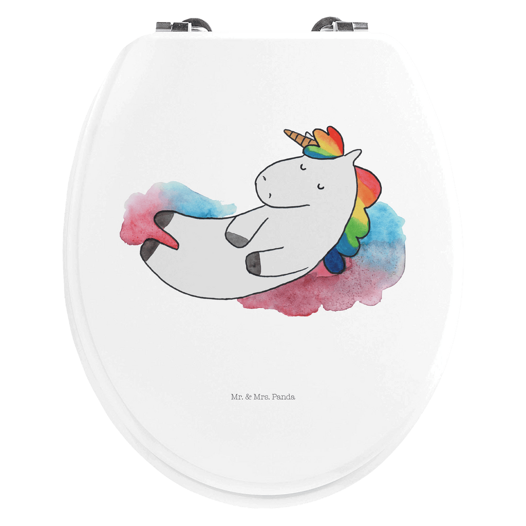 Motiv WC Sitz Einhorn Wolke 7 Klobrille, Klodeckel, Toilettendeckel, WC-Sitz, Toilette, Einhorn, Einhörner, Einhorn Deko, Pegasus, Unicorn, verliebt, Menschen, witzig, lustig, Geschenk, Glaube, Realität, Lächeln