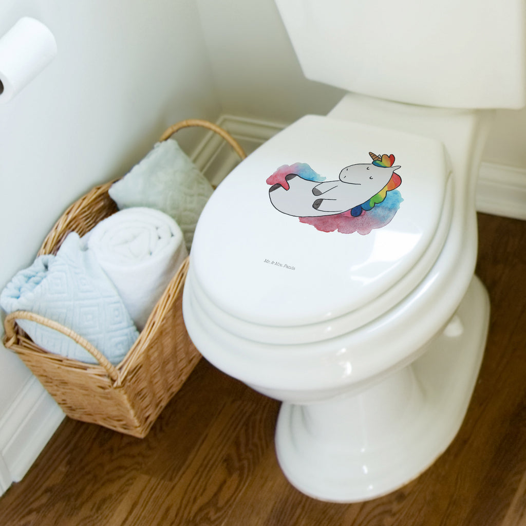 Motiv WC Sitz Einhorn Wolke 7 Klobrille, Klodeckel, Toilettendeckel, WC-Sitz, Toilette, Einhorn, Einhörner, Einhorn Deko, Pegasus, Unicorn, verliebt, Menschen, witzig, lustig, Geschenk, Glaube, Realität, Lächeln