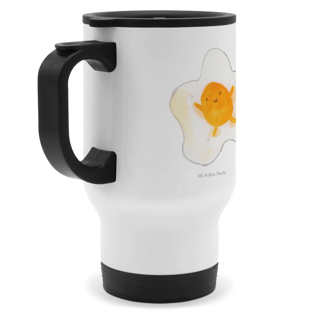 Thermobecher Spiegelei Thermobecher, To Go Becher, Thermotasse, Kaffeebecher, Isolierbecher, Thermobecher To Go, Warmhaltetasse, Edelstahlbecher, Reisebecher, Tasse mit Deckel, Thermobecher für 400 ml, Kaffeetasse zum Mitnehmen, Tasse zum Mitnehmen, Spülmaschinenfest, Tiermotive, Gute Laune, lustige Sprüche, Tiere, Ei, Spiegelei, Schön, Tag, Glücklich, Liebe