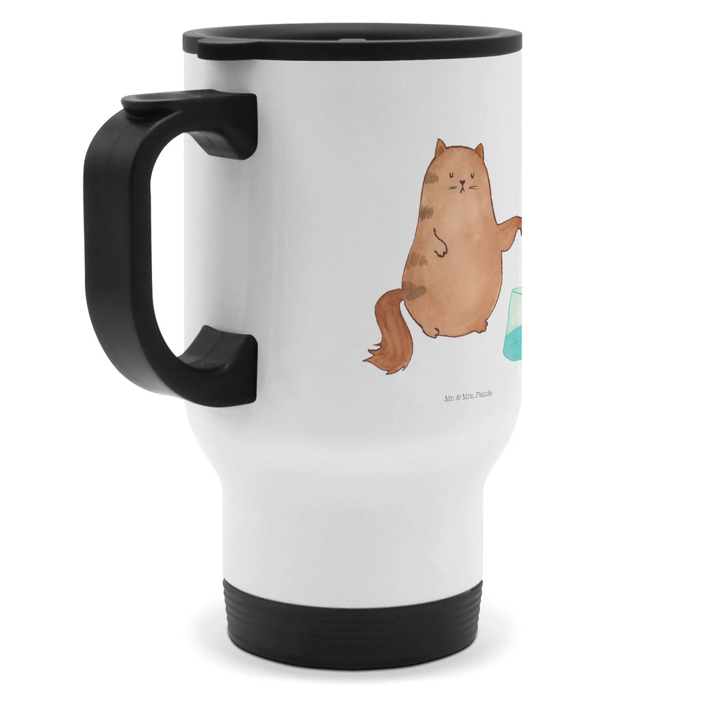 Thermobecher Katze Wasserglas Thermobecher, To Go Becher, Thermotasse, Kaffeebecher, Isolierbecher, Thermobecher To Go, Warmhaltetasse, Edelstahlbecher, Reisebecher, Tasse mit Deckel, Thermobecher für 400 ml, Kaffeetasse zum Mitnehmen, Tasse zum Mitnehmen, Spülmaschinenfest, Katze, Katzenmotiv, Katzenfan, Katzendeko, Katzenfreund, Katzenliebhaber, Katzenprodukte, Katzenartikel, Katzenaccessoires, Katzensouvenirs, Katzenliebhaberprodukte, Katzenmotive, Katzen, Kater, Mietze, Cat, Cats, Katzenhalter, Katzenbesitzerin, Haustier, Wasser, Glas