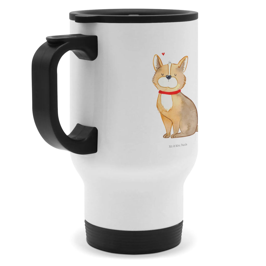 Thermobecher Hundeglück Thermobecher, To Go Becher, Thermotasse, Kaffeebecher, Isolierbecher, Thermobecher To Go, Warmhaltetasse, Edelstahlbecher, Reisebecher, Tasse mit Deckel, Thermobecher für 400 ml, Kaffeetasse zum Mitnehmen, Tasse zum Mitnehmen, Spülmaschinenfest, Hund, Hundemotiv, Haustier, Hunderasse, Tierliebhaber, Hundebesitzer, Sprüche, Corgie, Hundeliebe, Spruch, Hundemama, Liebe