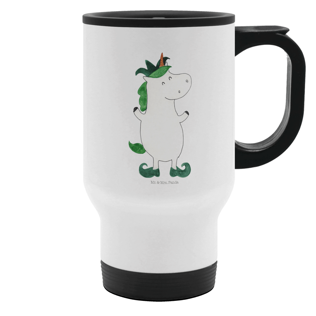 Thermobecher Einhorn Joker Thermobecher, To Go Becher, Thermotasse, Kaffeebecher, Isolierbecher, Thermobecher To Go, Warmhaltetasse, Edelstahlbecher, Reisebecher, Tasse mit Deckel, Thermobecher für 400 ml, Kaffeetasse zum Mitnehmen, Tasse zum Mitnehmen, Spülmaschinenfest, Einhorn, Einhörner, Einhorn Deko, Pegasus, Unicorn, Hofnarr, Kasper, Gaukler, Mittelalter