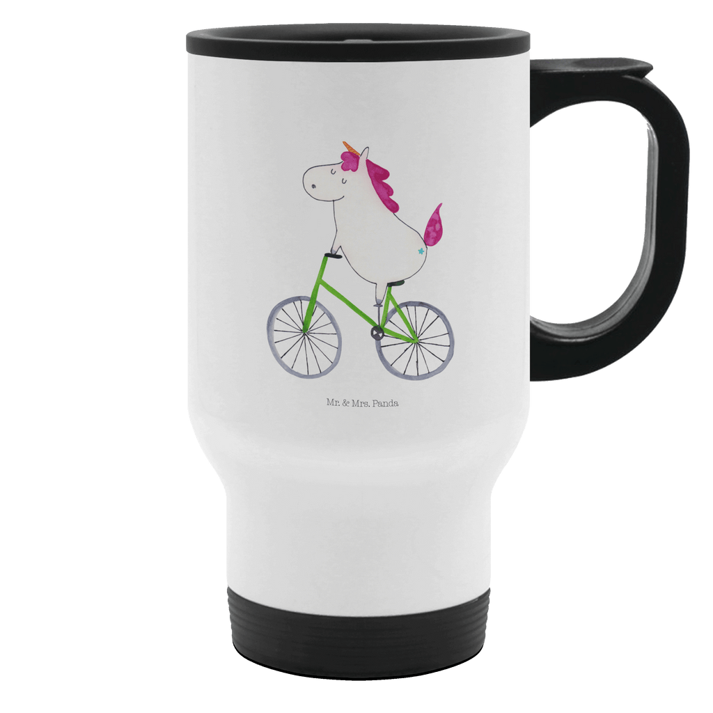 Thermobecher Einhorn Radfahrer Thermobecher, To Go Becher, Thermotasse, Kaffeebecher, Isolierbecher, Thermobecher To Go, Warmhaltetasse, Edelstahlbecher, Reisebecher, Tasse mit Deckel, Thermobecher für 400 ml, Kaffeetasse zum Mitnehmen, Tasse zum Mitnehmen, Spülmaschinenfest, Einhorn, Einhörner, Einhorn Deko, Pegasus, Unicorn, Radfahren, Radfahrer, Rad, Bike, Feenstaub, Konfetti, Luxusproblem, Kummer, Liebeskummer