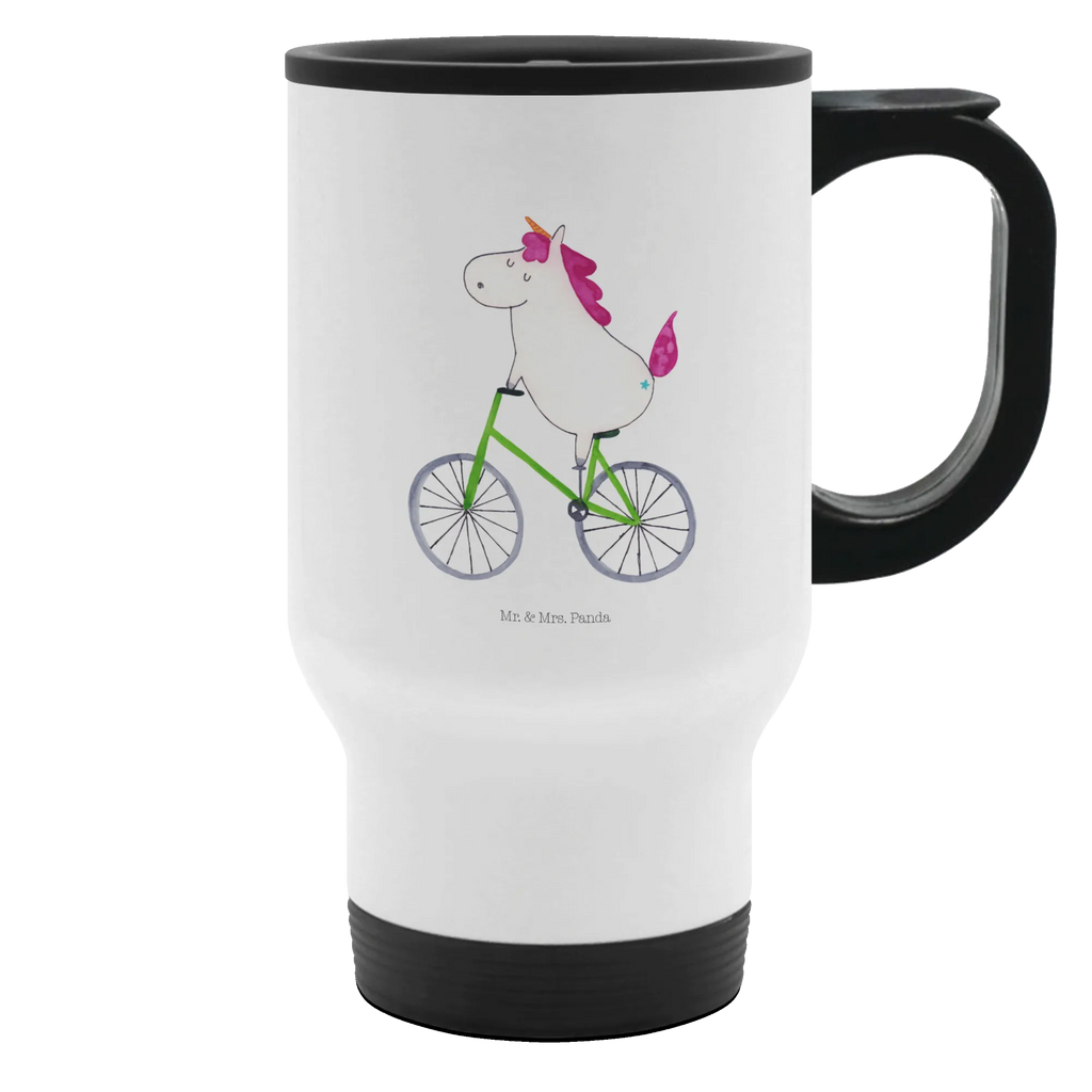 Thermobecher Einhorn Radfahrer Thermobecher, To Go Becher, Thermotasse, Kaffeebecher, Isolierbecher, Thermobecher To Go, Warmhaltetasse, Edelstahlbecher, Reisebecher, Tasse mit Deckel, Thermobecher für 400 ml, Kaffeetasse zum Mitnehmen, Tasse zum Mitnehmen, Spülmaschinenfest, Einhorn, Einhörner, Einhorn Deko, Pegasus, Unicorn, Radfahren, Radfahrer, Rad, Bike, Feenstaub, Konfetti, Luxusproblem, Kummer, Liebeskummer