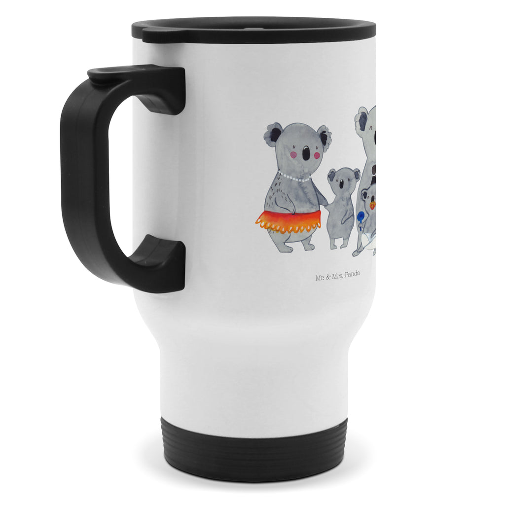 Thermobecher Koala Familie Thermobecher, To Go Becher, Thermotasse, Kaffeebecher, Isolierbecher, Thermobecher To Go, Warmhaltetasse, Edelstahlbecher, Reisebecher, Tasse mit Deckel, Thermobecher für 400 ml, Kaffeetasse zum Mitnehmen, Tasse zum Mitnehmen, Spülmaschinenfest, Familie, Vatertag, Muttertag, Bruder, Schwester, Mama, Papa, Oma, Opa, Koala, Koalas, Family, Kinder, Geschwister, Familienleben