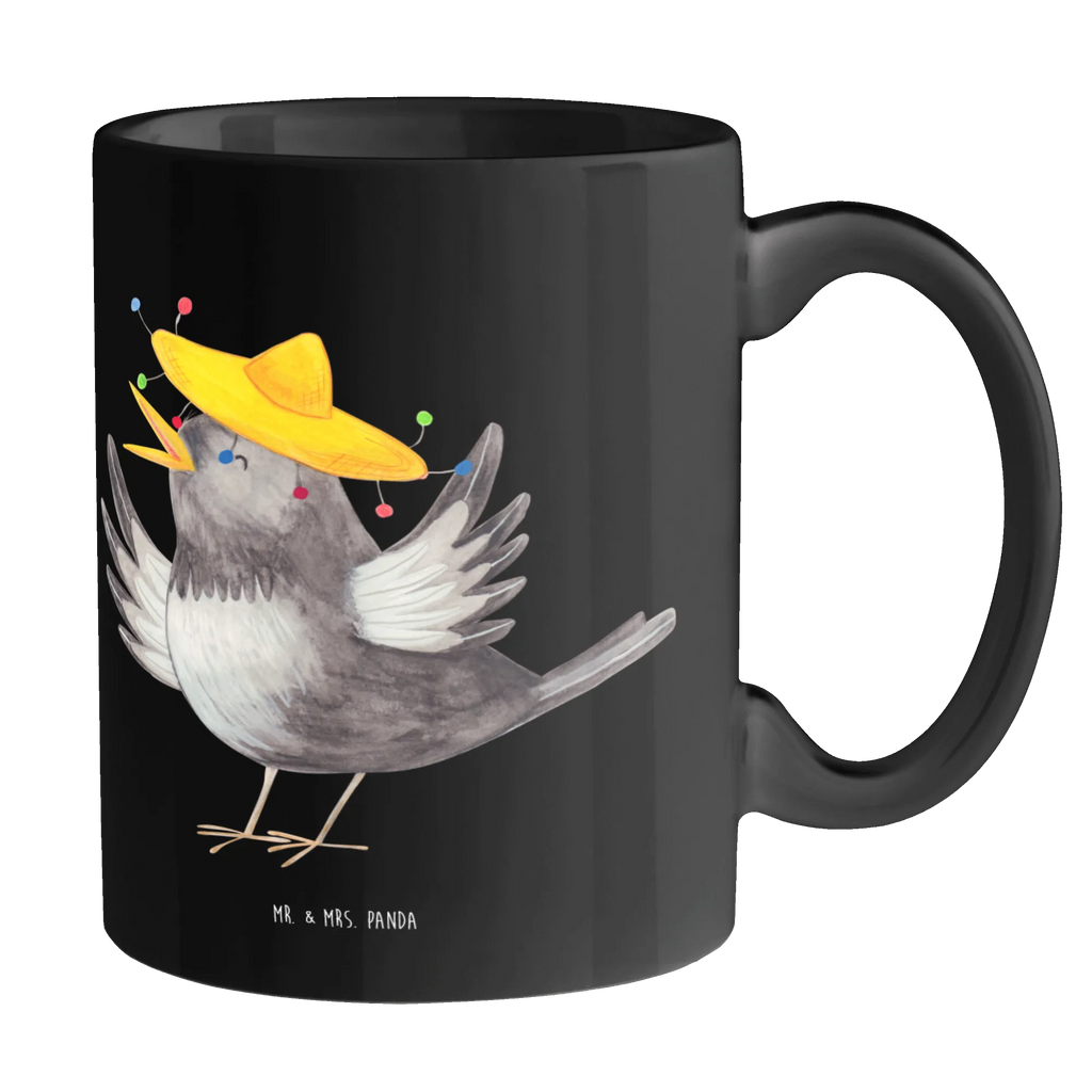 Tasse Rabe Sombrero Tasse, Kaffeetasse, Teetasse, Becher, Kaffeebecher, Teebecher, Keramiktasse, Porzellantasse, Büro Tasse, Geschenk Tasse, Tasse Sprüche, Tasse Motive, Kaffeetassen, Tasse bedrucken, Designer Tasse, Cappuccino Tassen, Schöne Teetassen, Tiermotive, Gute Laune, lustige Sprüche, Tiere, Rabe, Vogel, Vögel, Spruch positiv, fröhlich sein, glücklich sein, Glück Spruch, froh, Elster, Motivation