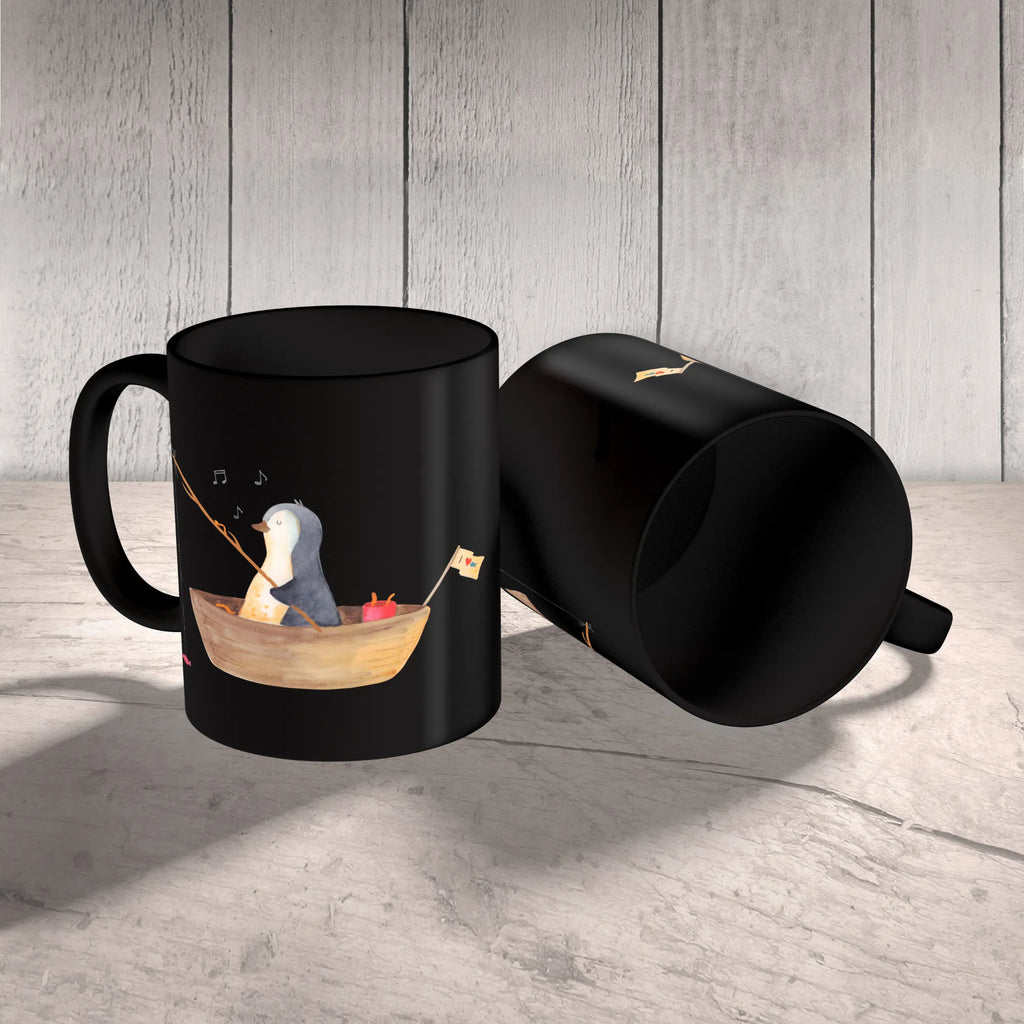 Tasse Pinguin Angelboot Tasse, Kaffeetasse, Teetasse, Becher, Kaffeebecher, Teebecher, Keramiktasse, Porzellantasse, Büro Tasse, Geschenk Tasse, Tasse Sprüche, Tasse Motive, Kaffeetassen, Tasse bedrucken, Designer Tasse, Cappuccino Tassen, Schöne Teetassen, Pinguin, Pinguine, Angeln, Boot, Angelboot, Lebenslust, Leben, genießen, Motivation, Neustart, Neuanfang, Trennung, Scheidung, Geschenkidee Liebeskummer