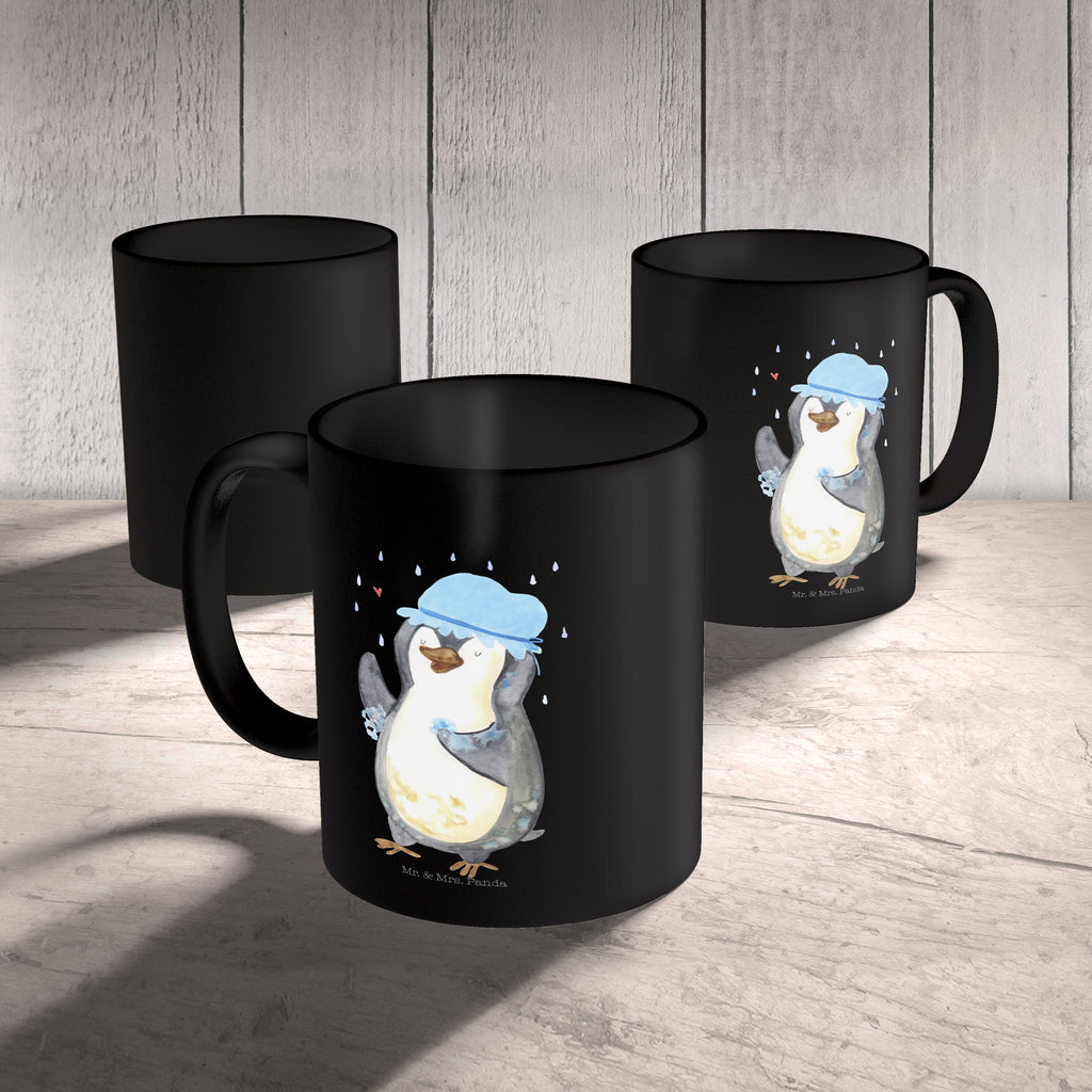 Tasse Pinguin Duschen Tasse, Kaffeetasse, Teetasse, Becher, Kaffeebecher, Teebecher, Keramiktasse, Porzellantasse, Büro Tasse, Geschenk Tasse, Tasse Sprüche, Tasse Motive, Kaffeetassen, Tasse bedrucken, Designer Tasse, Cappuccino Tassen, Schöne Teetassen, Pinguin, Pinguine, Dusche, duschen, Lebensmotto, Motivation, Neustart, Neuanfang, glücklich sein