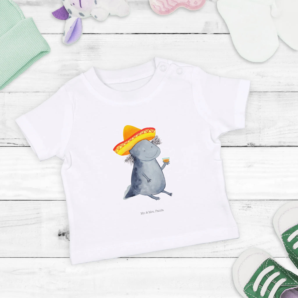 Organic Baby Shirt Axolotl Tequila Baby T-Shirt, Jungen Baby T-Shirt, Mädchen Baby T-Shirt, Shirt, Axolotl, Molch, Mexico, Mexiko, Sombrero, Zitrone, Tequila, Motivation, Spruch, Schwanzlurch, Lurch, Lurche, Axolot, Feuerdrache, Feuersalamander