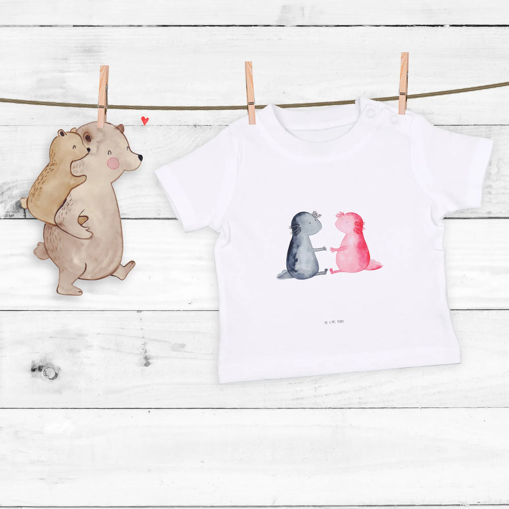 Organic Baby Shirt Axolotl Liebe Baby T-Shirt, Jungen Baby T-Shirt, Mädchen Baby T-Shirt, Shirt, Axolotl, Molch, Axolot, Schwanzlurch, Lurch, Lurche, Liebe, große Liebe, Liebesbeweis, Freund, Verlobter, Ehemann, Jahrestag, Valentinstag