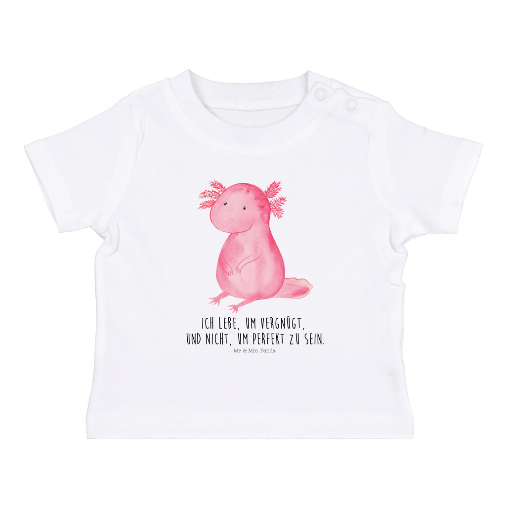 Organic Baby Shirt Axolotl null Baby T-Shirt, Jungen Baby T-Shirt, Mädchen Baby T-Shirt, Shirt, Axolotl, Molch, Axolot, vergnügt, fröhlich, zufrieden, Lebensstil, Weisheit, Lebensweisheit, Liebe, Freundin