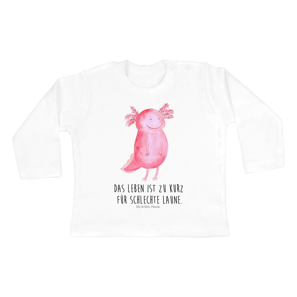 Baby Longsleeve Axolotl glücklich Mädchen, Jungen, Baby, Langarm, Bio, Kleidung, Axolotl, Molch, Axolot, Schwanzlurch, Lurch, Lurche, Motivation, gute Laune