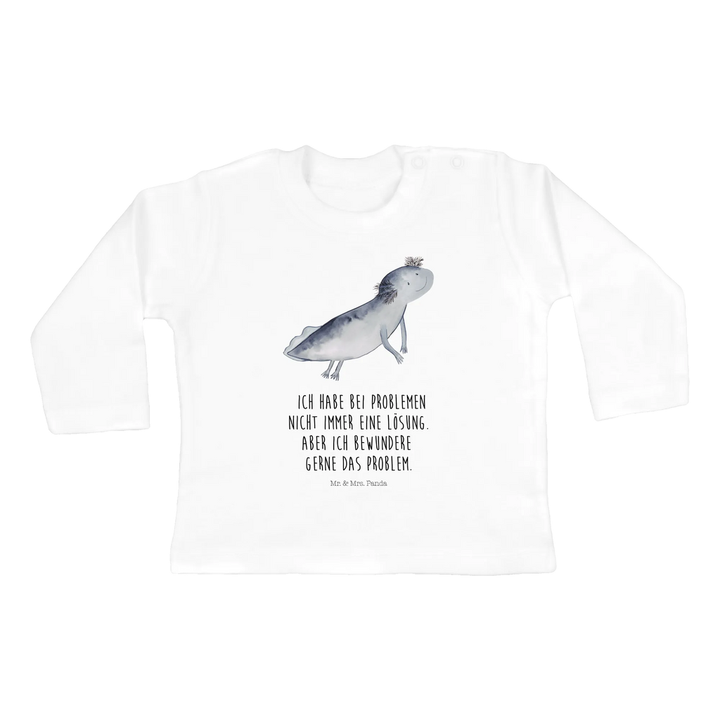 Baby Longsleeve Axolotl schwimmt Mädchen, Jungen, Baby, Langarm, Bio, Kleidung, Axolotl, Molch, Axolot, Schwanzlurch, Lurch, Lurche, Problem, Probleme, Lösungen, Motivation