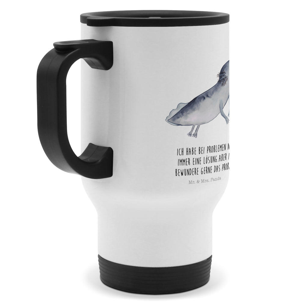 Thermobecher Axolotl schwimmt Thermobecher, To Go Becher, Thermotasse, Kaffeebecher, Isolierbecher, Thermobecher To Go, Warmhaltetasse, Edelstahlbecher, Reisebecher, Tasse mit Deckel, Thermobecher für 400 ml, Kaffeetasse zum Mitnehmen, Tasse zum Mitnehmen, Spülmaschinenfest, Axolotl, Molch, Axolot, Schwanzlurch, Lurch, Lurche, Problem, Probleme, Lösungen, Motivation