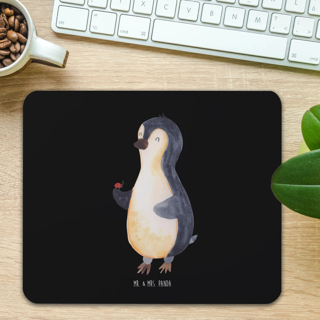 Mauspad Pinguin Marienkäfer Mousepad, Computer zubehör, Büroausstattung, PC Zubehör, Arbeitszimmer, Mauspad, Einzigartiges Mauspad, Designer Mauspad, Mausunterlage, Mauspad Büro, Pinguin, Pinguine, Marienkäfer, Liebe, Wunder, Glück, Freude, Lebensfreude