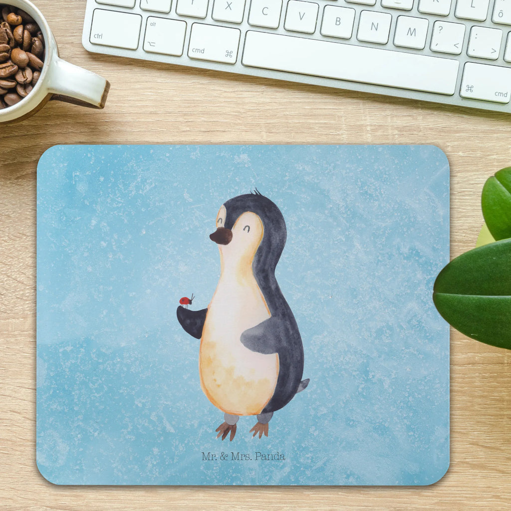 Mauspad Pinguin Marienkäfer Mousepad, Computer zubehör, Büroausstattung, PC Zubehör, Arbeitszimmer, Mauspad, Einzigartiges Mauspad, Designer Mauspad, Mausunterlage, Mauspad Büro, Pinguin, Pinguine, Marienkäfer, Liebe, Wunder, Glück, Freude, Lebensfreude