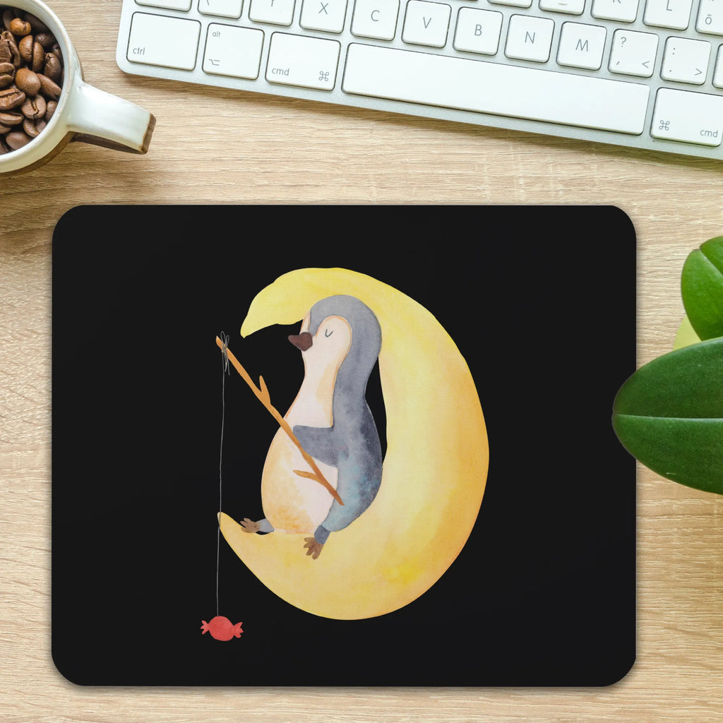 Mauspad Pinguin Mond Mousepad, Computer zubehör, Büroausstattung, PC Zubehör, Arbeitszimmer, Mauspad, Einzigartiges Mauspad, Designer Mauspad, Mausunterlage, Mauspad Büro, Pinguin, Pinguine, Spruch, schlafen, Nachtruhe, Einschlafen, Schlafzimmer, Schlafstörungen, Gästezimmer