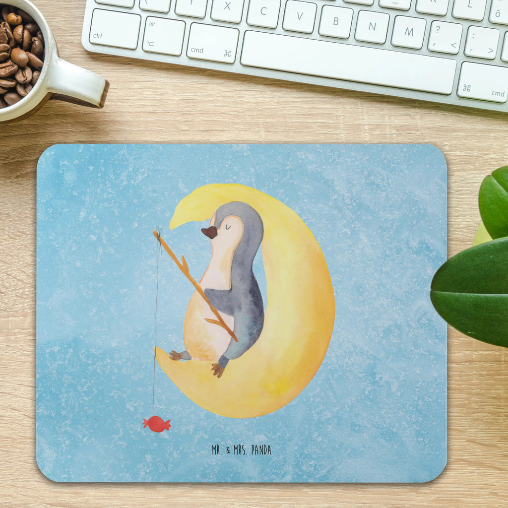 Mauspad Pinguin Mond Mousepad, Computer zubehör, Büroausstattung, PC Zubehör, Arbeitszimmer, Mauspad, Einzigartiges Mauspad, Designer Mauspad, Mausunterlage, Mauspad Büro, Pinguin, Pinguine, Spruch, schlafen, Nachtruhe, Einschlafen, Schlafzimmer, Schlafstörungen, Gästezimmer