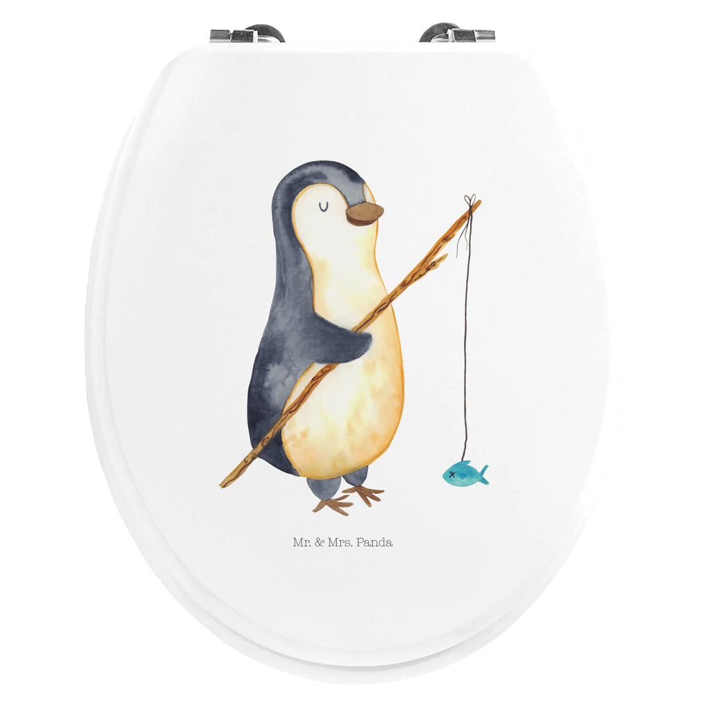 Motiv WC Sitz Pinguin Angler Klobrille, Klodeckel, Toilettendeckel, WC-Sitz, Toilette, Pinguin, Pinguine, Angeln, Angler, Tagträume, Hobby, Plan, Planer, Tagesplan, Neustart, Motivation, Geschenk, Freundinnen, Geschenkidee, Urlaub, Wochenende