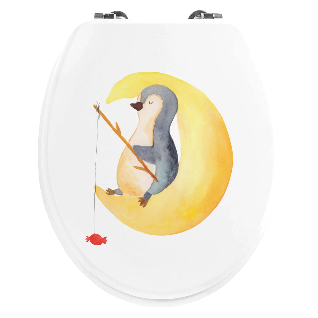 Motiv WC Sitz Pinguin Mond Klobrille, Klodeckel, Toilettendeckel, WC-Sitz, Toilette, Pinguin, Pinguine, Spruch, schlafen, Nachtruhe, Einschlafen, Schlafzimmer, Schlafstörungen, Gästezimmer