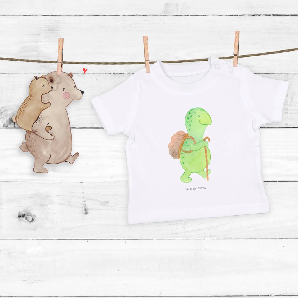 Organic Baby Shirt Schildkröte Wanderer Baby T-Shirt, Jungen Baby T-Shirt, Mädchen Baby T-Shirt, Shirt, Schildkröte, Schildkröten, Motivation, Motivationsspruch, Motivationssprüche, Neuanfang