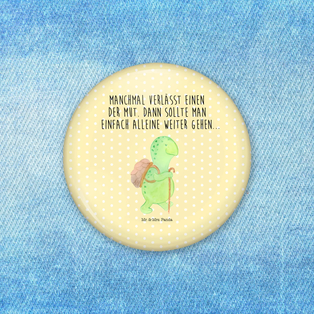 Button Schildkröte Wanderer 50mm Button, Button, Pin, Anstecknadel, Schildkröte, Schildkröten, Motivation, Motivationsspruch, Motivationssprüche, Neuanfang