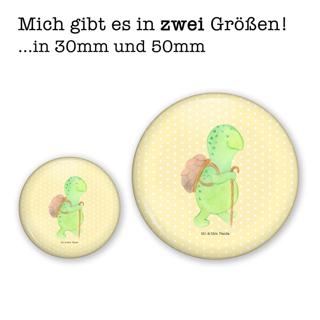 Button Schildkröte Wanderer 50mm Button, Button, Pin, Anstecknadel, Schildkröte, Schildkröten, Motivation, Motivationsspruch, Motivationssprüche, Neuanfang