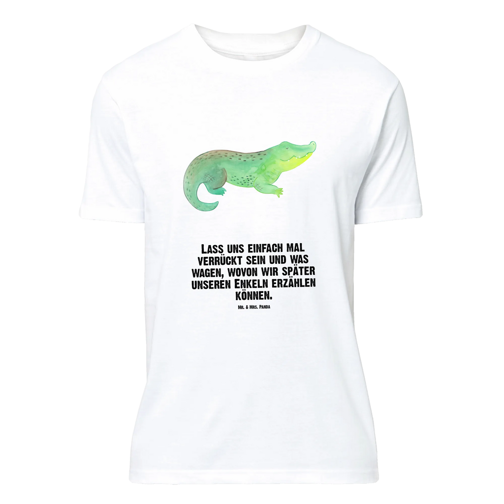 T-Shirt Standard Krokodil T-Shirt, Shirt, Tshirt, Lustiges T-Shirt, T-Shirt mit Spruch, Party, Junggesellenabschied, Jubiläum, Geburstag, Herrn, Damen, Männer, Frauen, Schlafshirt, Nachthemd, Sprüche, Meerestiere, Meer, Urlaub, Krokodil, Krokodile, verrückt sein, spontan sein, Abenteuerlust, Reiselust, Freundin, beste Freundin, Lieblingsmensch