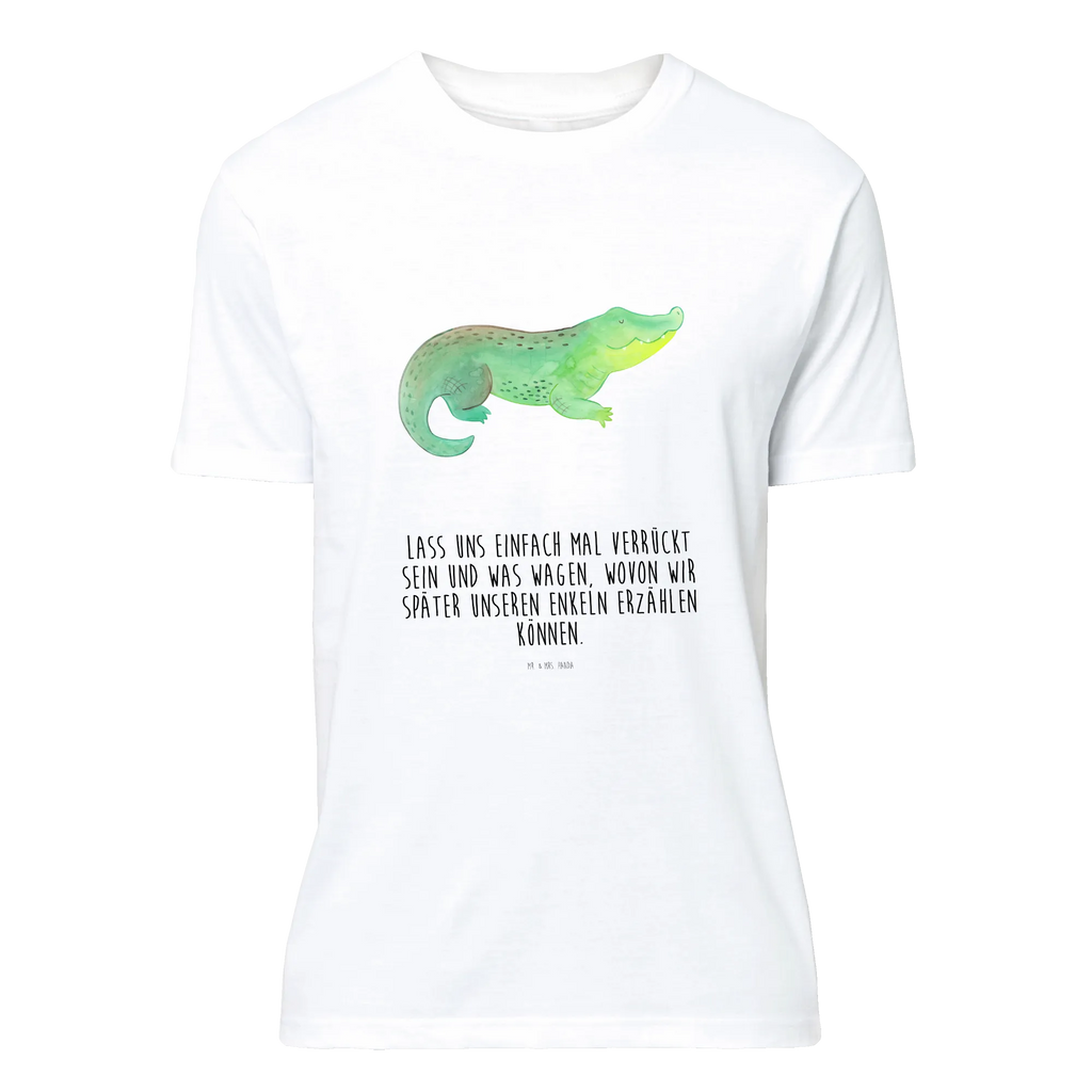 T-Shirt Standard Krokodil T-Shirt, Shirt, Tshirt, Lustiges T-Shirt, T-Shirt mit Spruch, Party, Junggesellenabschied, Jubiläum, Geburstag, Herrn, Damen, Männer, Frauen, Schlafshirt, Nachthemd, Sprüche, Meerestiere, Meer, Urlaub, Krokodil, Krokodile, verrückt sein, spontan sein, Abenteuerlust, Reiselust, Freundin, beste Freundin, Lieblingsmensch