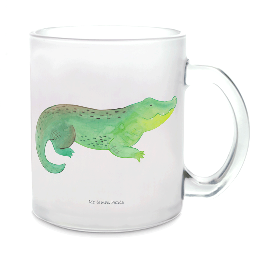 Teetasse Krokodil Teetasse, Teeglas, Teebecher, Tasse mit Henkel, Tasse, Glas Teetasse, Teetasse aus Glas, Meerestiere, Meer, Urlaub, Krokodil, Krokodile, verrückt sein, spontan sein, Abenteuerlust, Reiselust, Freundin, beste Freundin, Lieblingsmensch