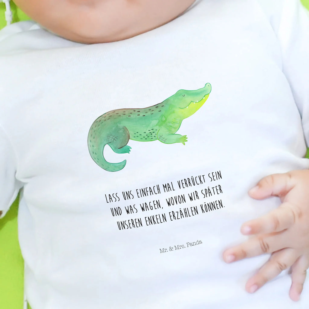 Organic Baby Shirt Krokodil Baby T-Shirt, Jungen Baby T-Shirt, Mädchen Baby T-Shirt, Shirt, Meerestiere, Meer, Urlaub, Krokodil, Krokodile, verrückt sein, spontan sein, Abenteuerlust, Reiselust, Freundin, beste Freundin, Lieblingsmensch