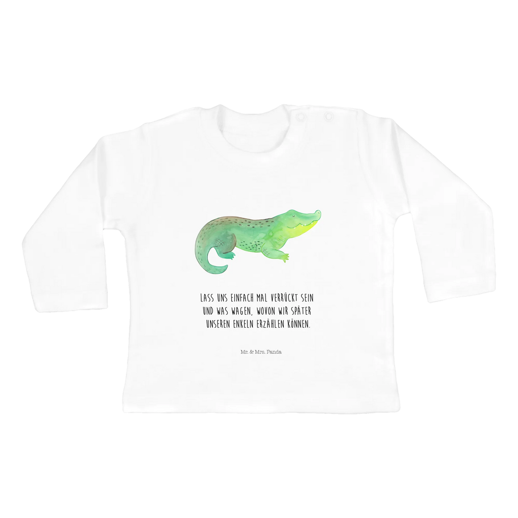 Baby Longsleeve Krokodil Mädchen, Jungen, Baby, Langarm, Bio, Kleidung, Meerestiere, Meer, Urlaub, Krokodil, Krokodile, verrückt sein, spontan sein, Abenteuerlust, Reiselust, Freundin, beste Freundin, Lieblingsmensch