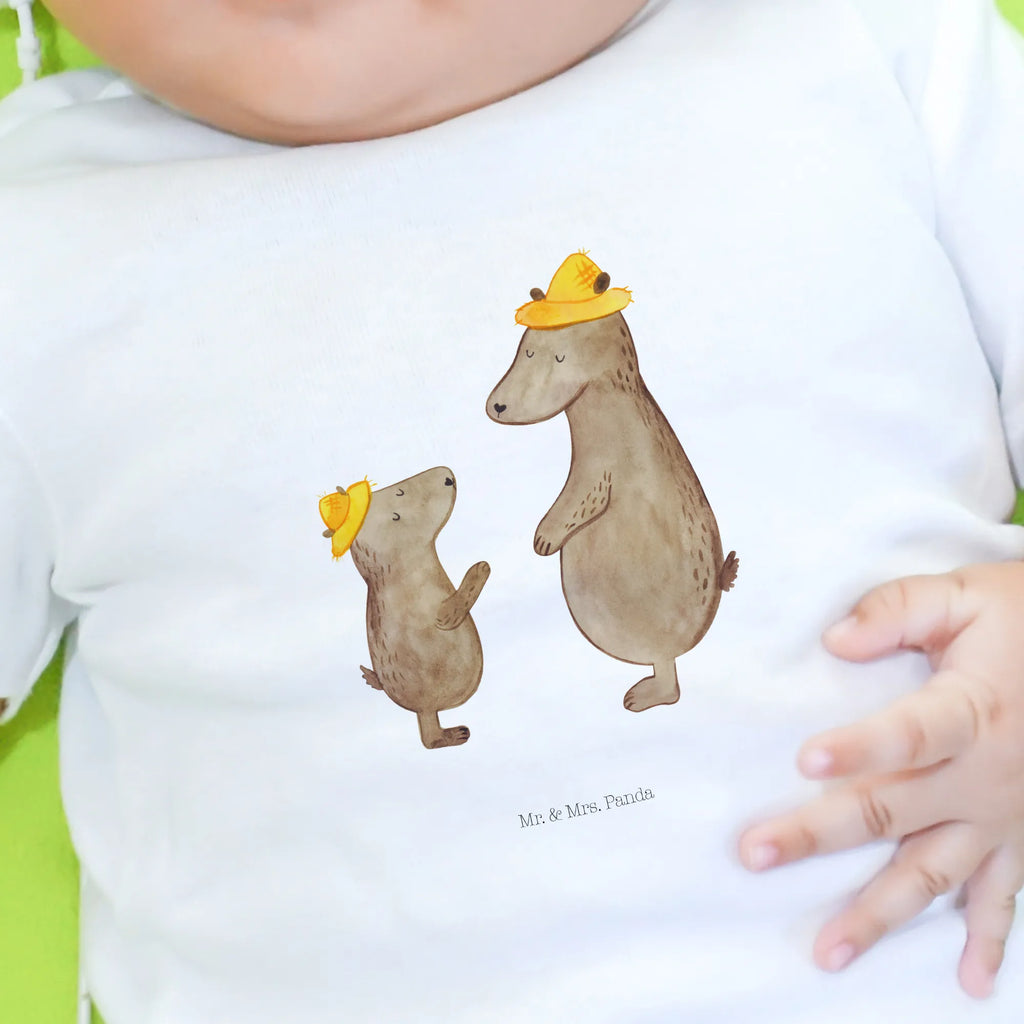 Organic Baby Shirt Bären mit Hut Baby T-Shirt, Jungen Baby T-Shirt, Mädchen Baby T-Shirt, Shirt, Familie, Vatertag, Muttertag, Bruder, Schwester, Mama, Papa, Oma, Opa, Bär, Bären, Vater, Papi, Paps, Dad, Daddy, Lieblingsmensch, Sohn, Söhne, Kind, Kinder, Vater-Sohn, Family, Vorbild